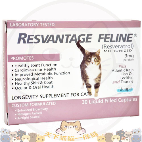 Resvantage® 維蘆醇 白藜蘆醇 (貓用) 30粒 (Exp:11/2027)
